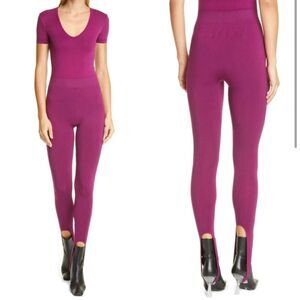 SIMON MILLER Evan Stirrup Seamless Leggings in Plum